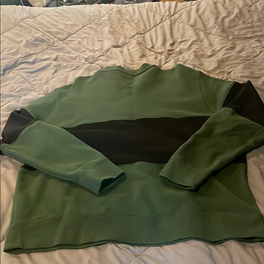 Nike Green and Black crewneck block sweatshirt